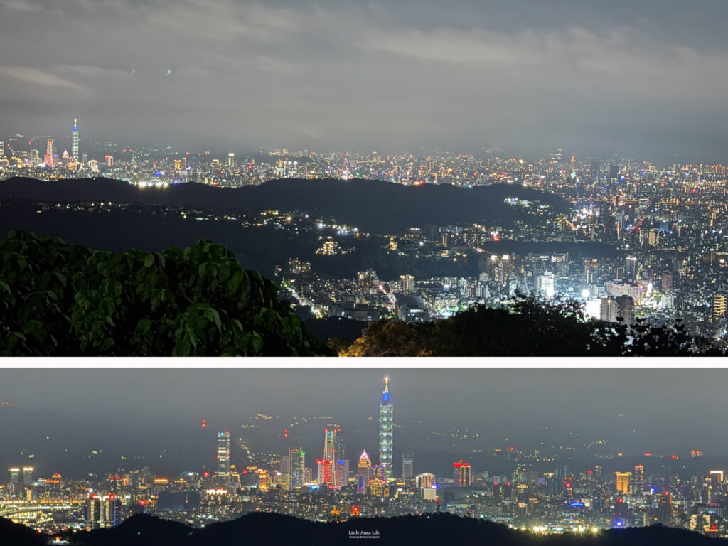文化大學後山情人坡的台北夜景，清晰可見的台北101